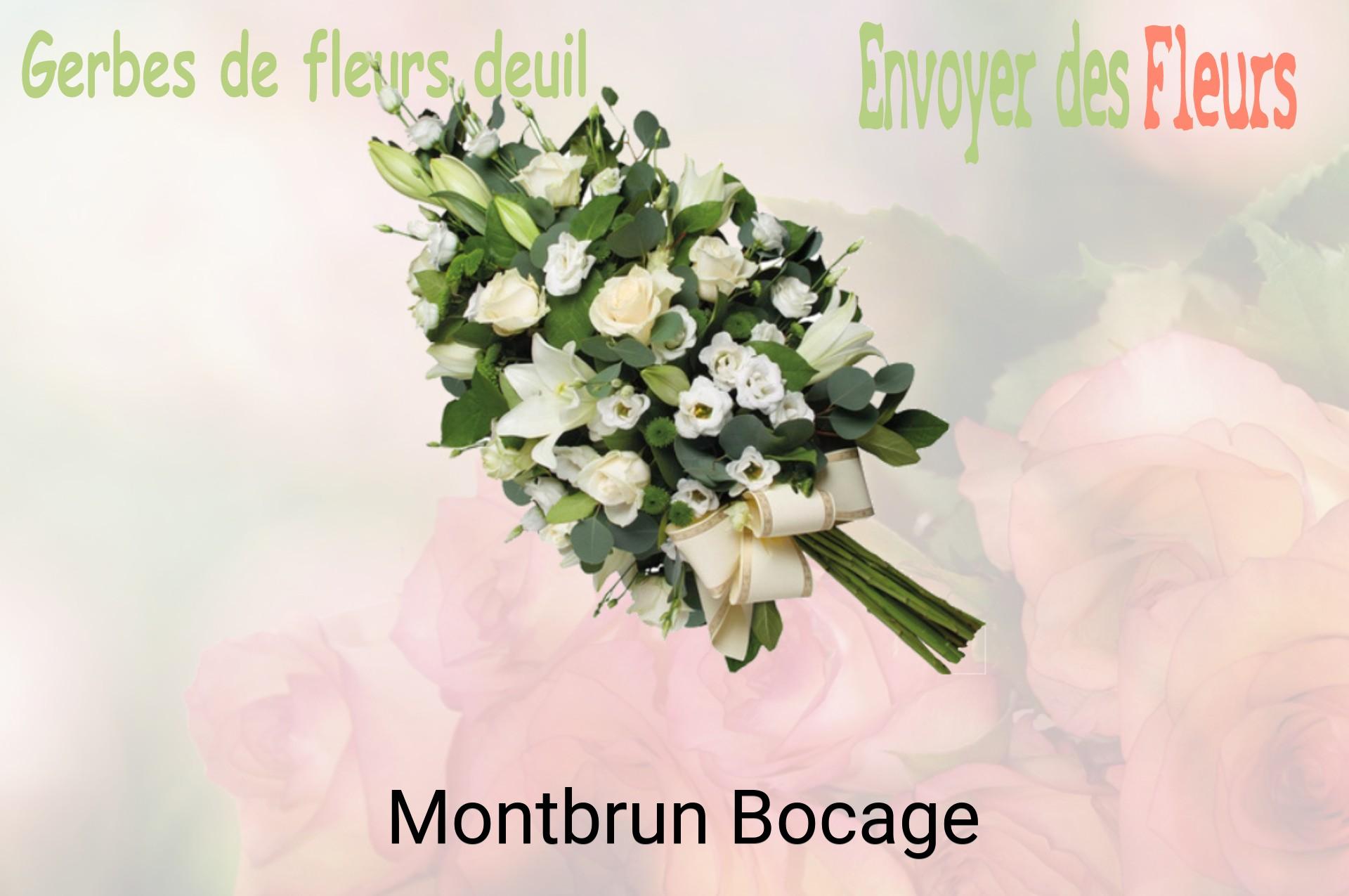 Gerbe de fleurs de deuil livrée à Montbrun-Bocage